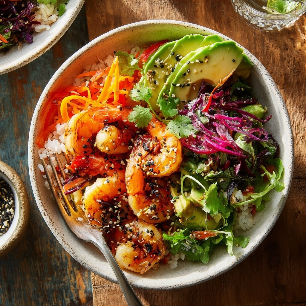 High Protein Shrimp Bowls