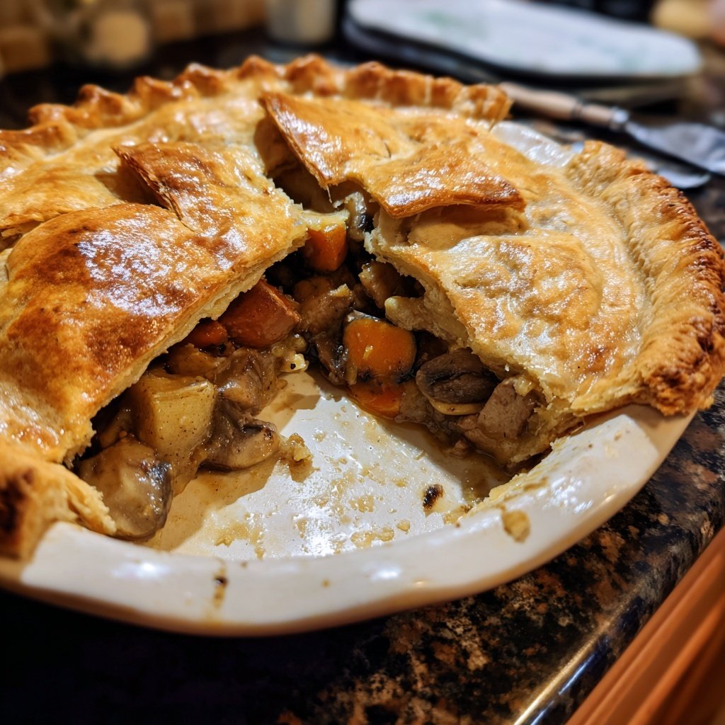 Comfort Food Beef and Mushroom Pot Pie