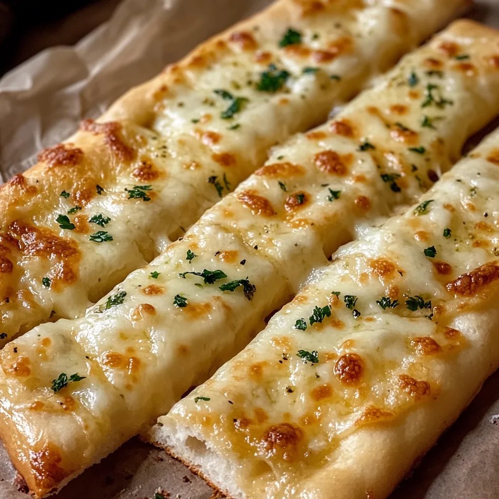 Homemade Cheesy Garlic Breadsticks
