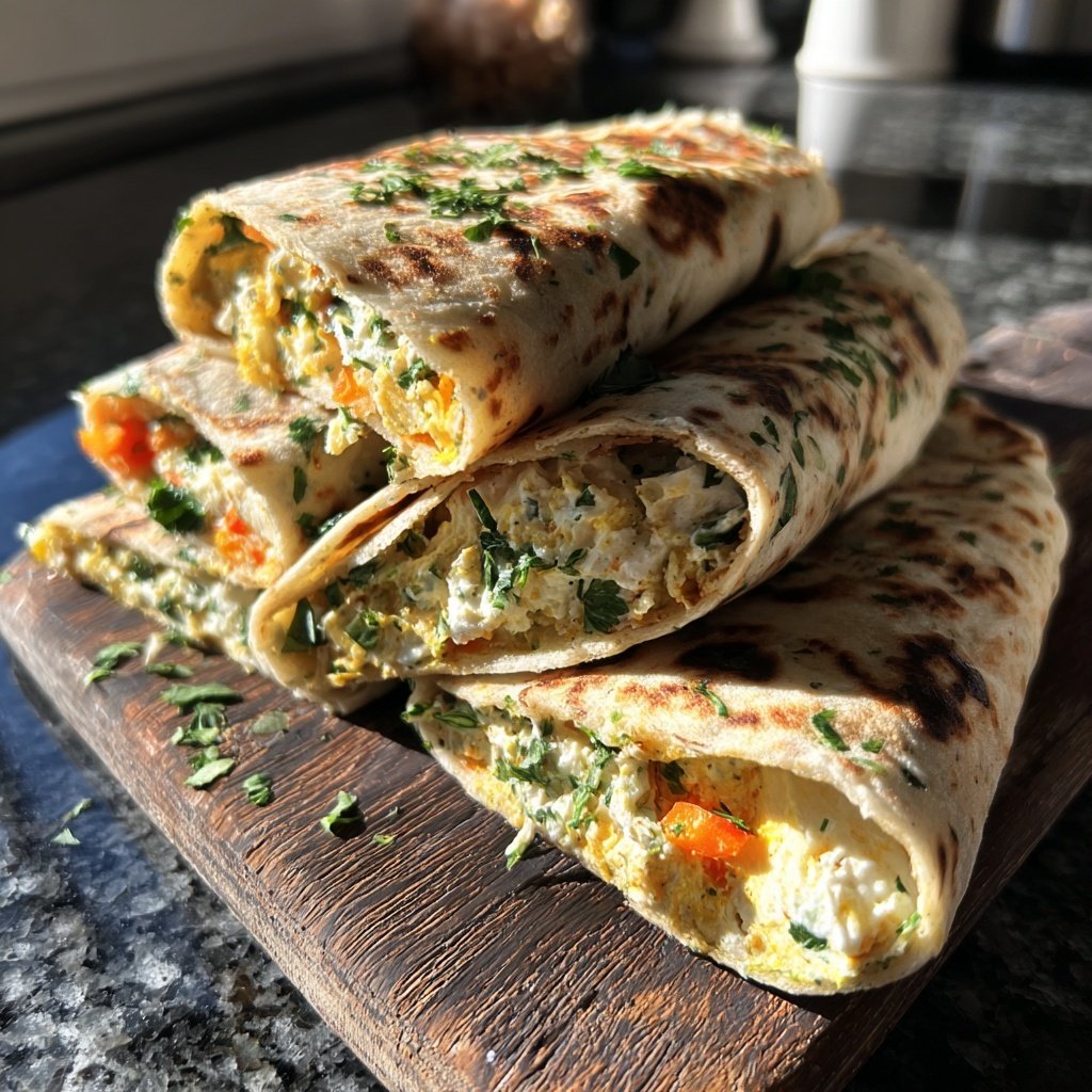 Cottage Cheese Flatbread Wraps