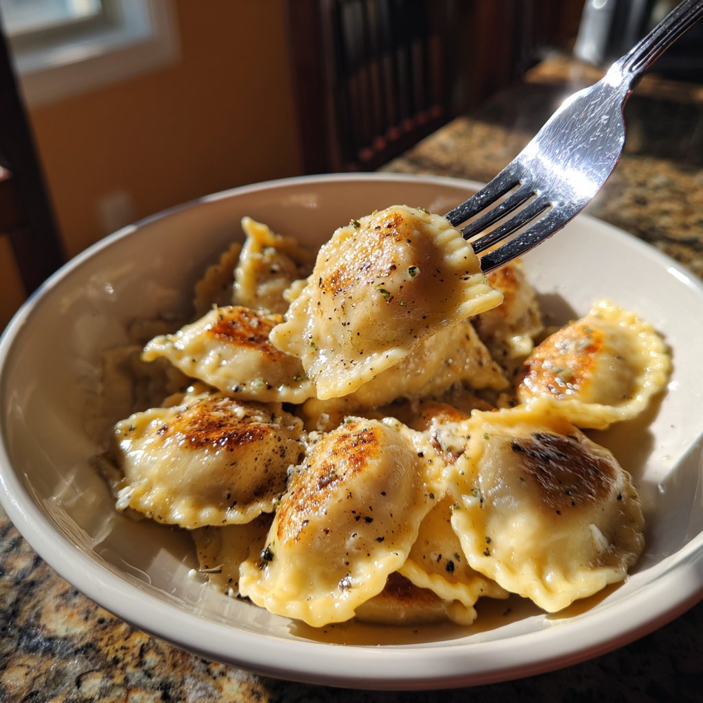 Butternut Squash Ravioli with Brown Butter
