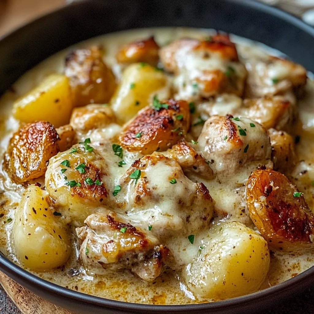 Garlic Parmesan Crockpot Chicken and Potatoes