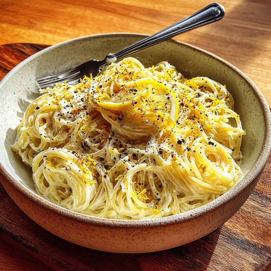 Angel Hair Pasta With Lemon Cream Sauce