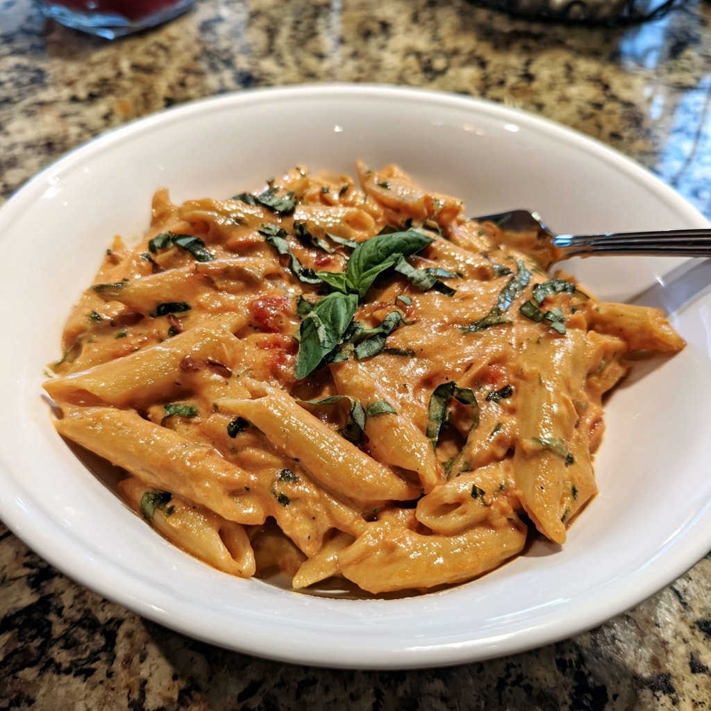 Pink Vodka Penne for Date Night