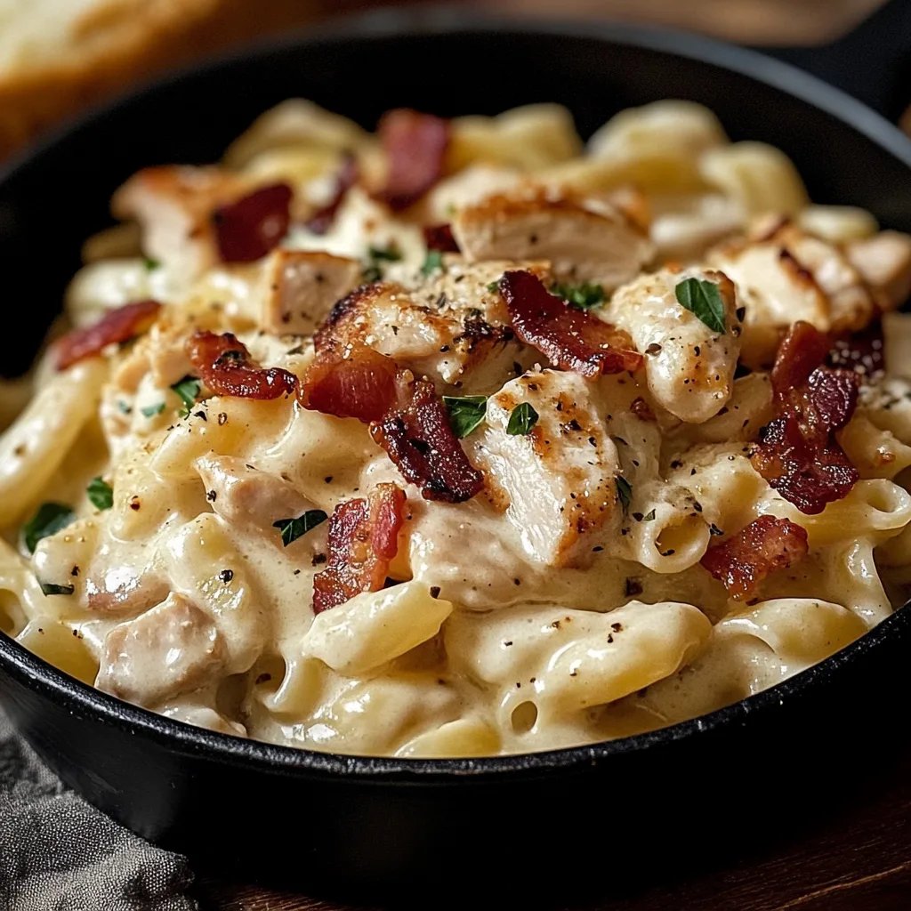 Creamy Chicken Bacon Ranch Pasta