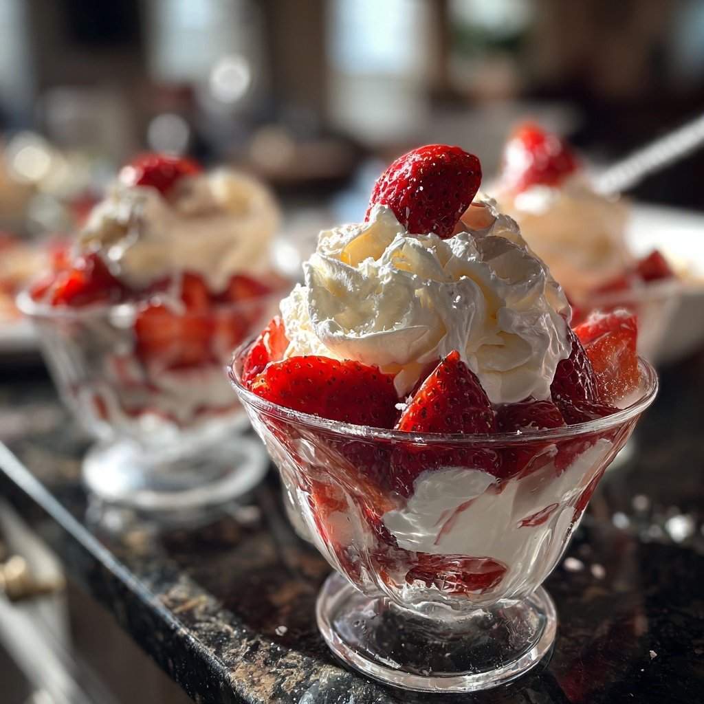 Strawberry Whipped Cream Dessert Cups