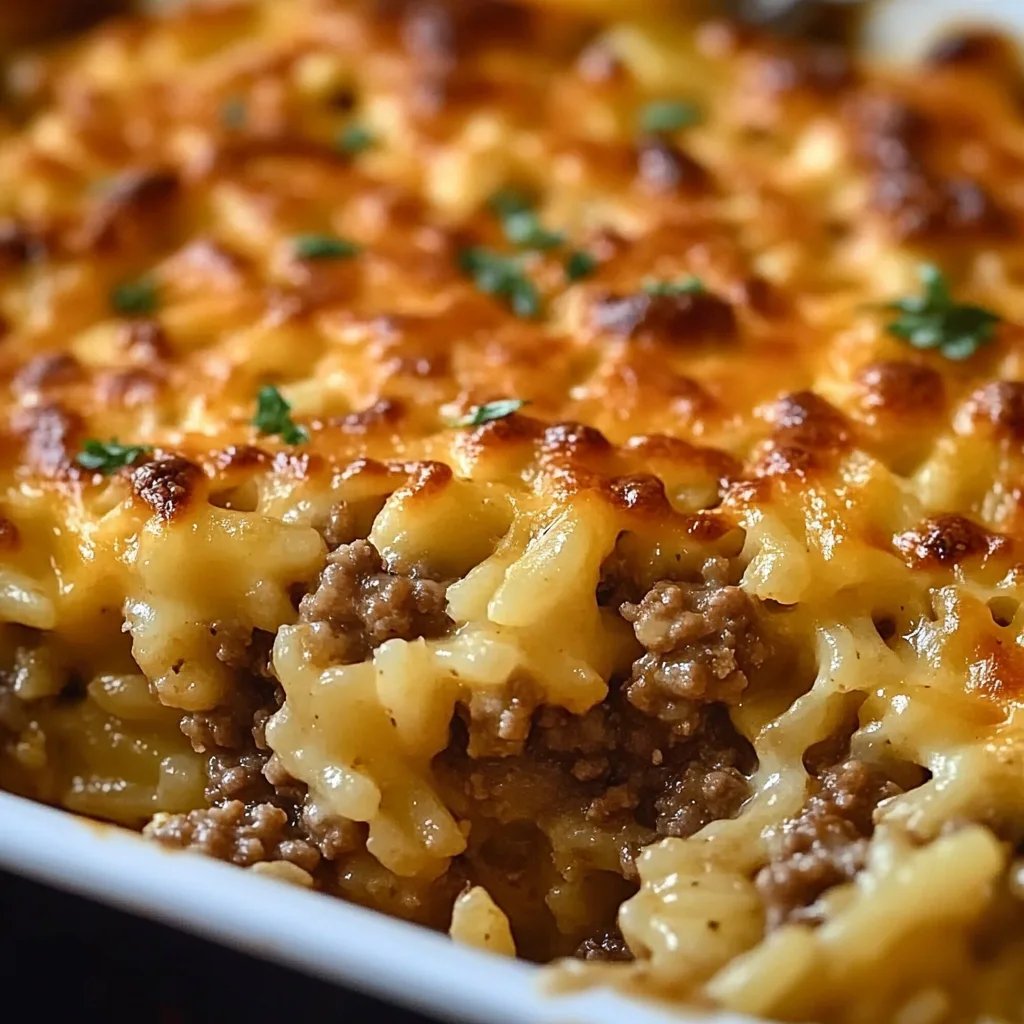 Cheesy Ground Beef Rice Casserole